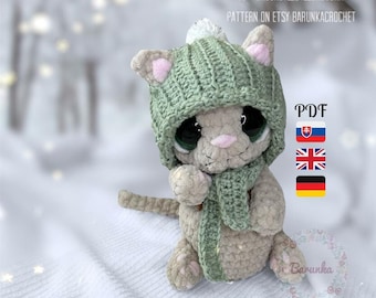 Crochet Mini Kitten Pattern PDF - Crochet Mini Animals - Crochet Amigurumi Kitten - Crochet Little Cat - Crochet Pattern Kitten - Low Sew