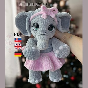 Crochet Elephant Pattern PDF - Amigurumi Pattern Elephant - Elephant Tutorial - Plush Elephant Pattern - Elephant Amigurumi Pattern
