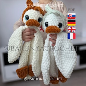 crochet duck lovey pattern - duck crochet pattern - crochet pattern duck snuggler - cute crochet pattern - low sew crochet pattern - pdf