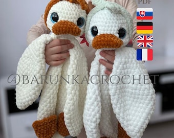 crochet duck lovey pattern - duck crochet pattern - crochet pattern duck snuggler - cute crochet pattern - low sew crochet pattern - pdf