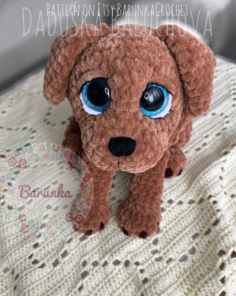 Crochet Puppy Lovey MUSTER PDF Häkelanleitung für Welpen Häkelhund Lovey Häkelwelpe Plüschtier Häkelanleitung Bild 7