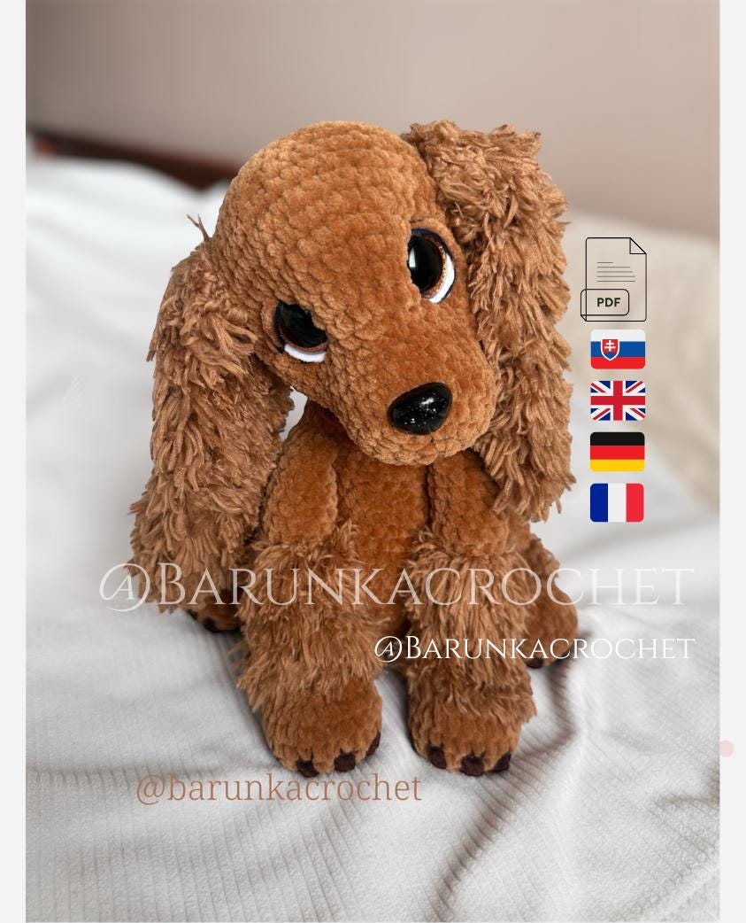 Spaniel Crochet Pattern Crochet Puppy Pdf PATTERN - Crochet Cocker Spaniel Pattern- Crochet Dog ...