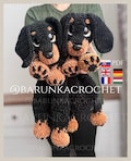 Crochet Puppy Lovey PATTERN PDF - Crochet Dachshund pattern- Crochet Dog Lovey - Crochet Dachshund Plush - Crochet Dog Plush - Dog Tutorial
