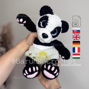 Crochet panda pattern pdf - amigurumi panda pattern - plush panda pattern - amigurumi bear panda pattern - crochet bear panda pattern - PDF