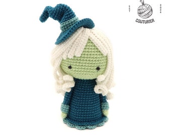 Modèle vert au crochet de sorcière d'Halloween - Créez une sorcière amigurumi méchamment délicieuse