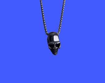 Stainless Steel Skull Necklace - Bold Gothic Pendant - Unisex Jewelry - Skull Chain - Unique Gift