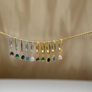 Pave Huggie Hoop Ohrringe Minimalist Diamant Ohrringe für Brautjungfern Schmuck Birthstone Ohrringe für Hochzeit personalisierte Geschenk für Frauen