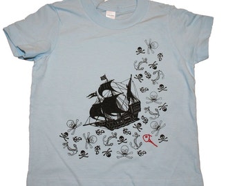 Kids Scary Seas PirateToddler Shirt