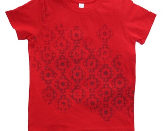 Allover Wall Flower Red Toddler Shirt