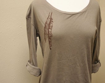 Brown Feathers Deck Shirt