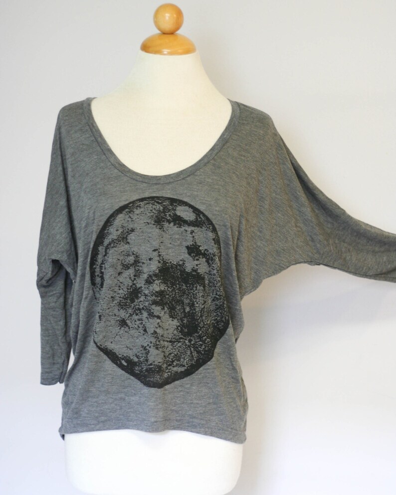 Large Black Moon slouchy long sleeved top image 2