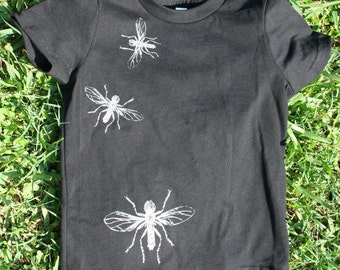 Black Messy Flies Toddler Tee