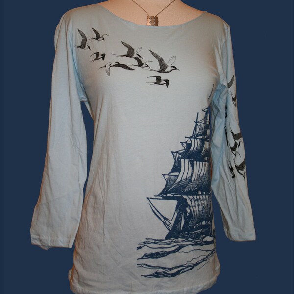 Blue At Sea Boat Neck XL