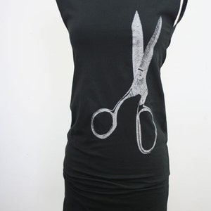 Silver Scissors Black Tshirt Dress image 4
