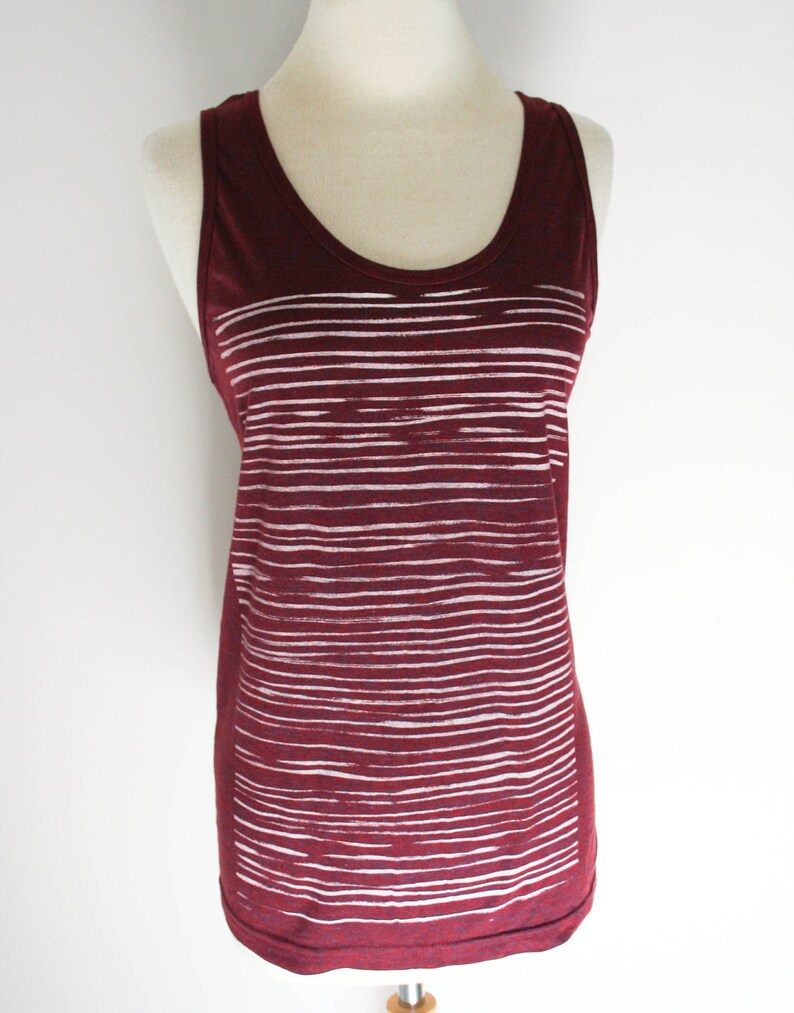 Washboard Cranberry Tank Top image 3