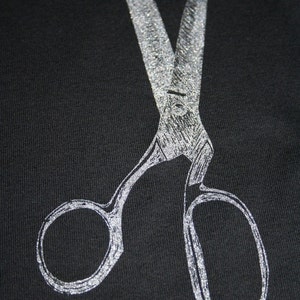 Silver Scissors Black Tshirt Dress image 3