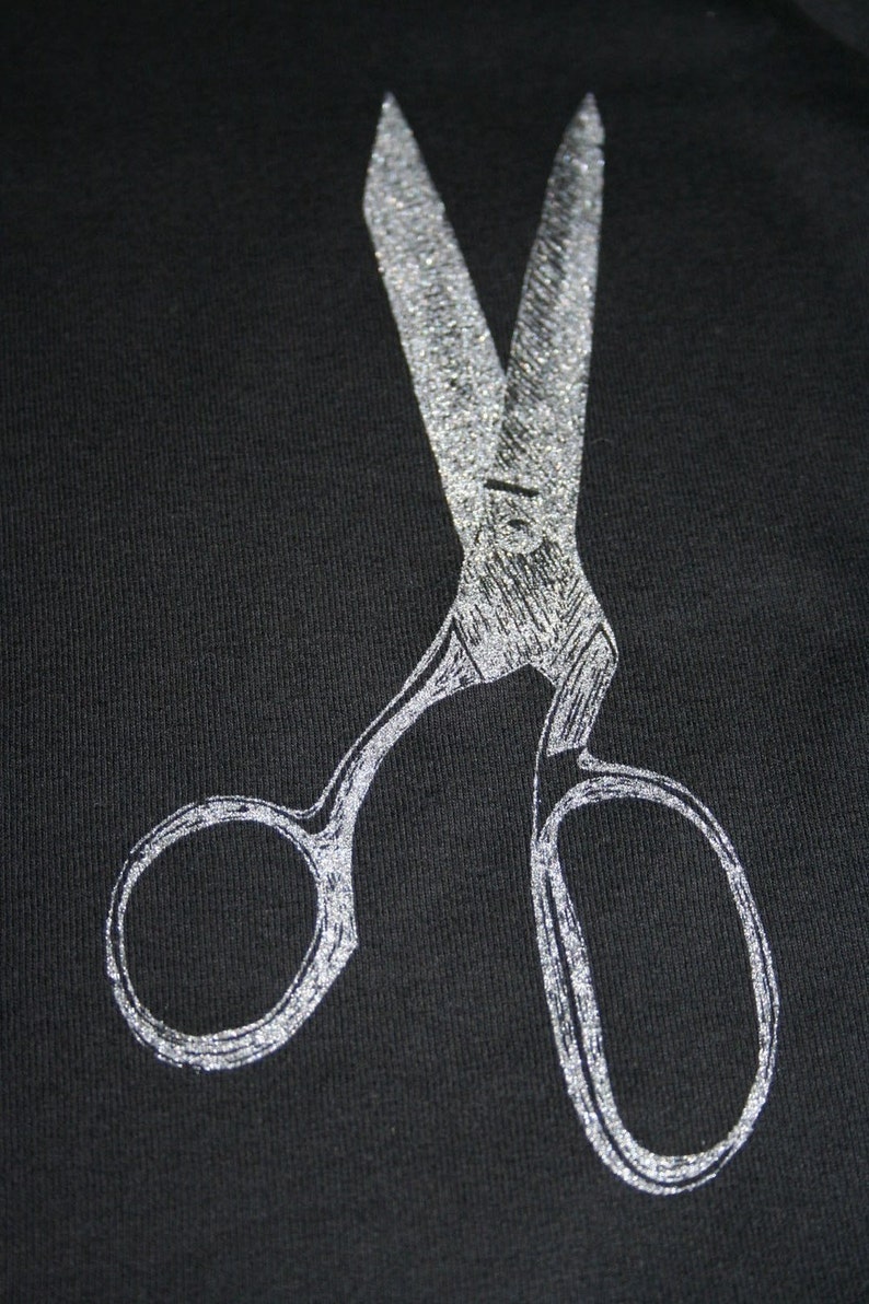 Silver Scissors Black Tshirt Dress image 3
