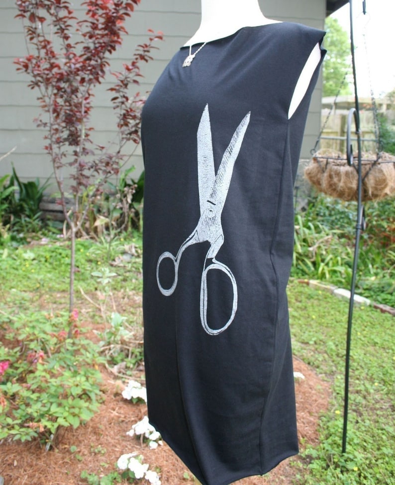 Silver Scissors Black Tshirt Dress image 2