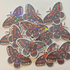 Holographic Cecropia Moth Sticker