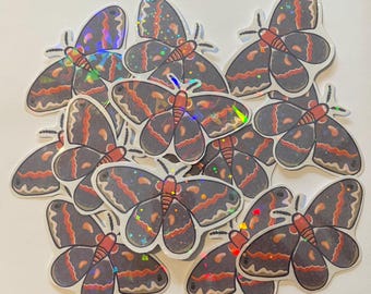 Adesivo olografico della falena Cecropia