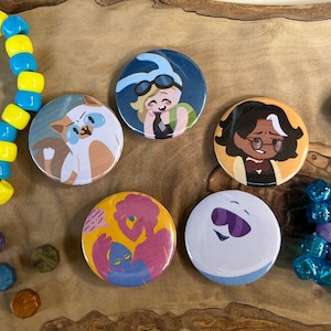 Fionna and Cake Button Pins