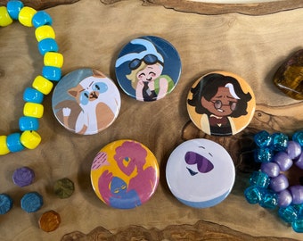 Fionna and Cake Button Pins