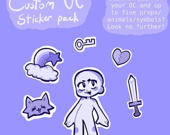 Custom OC Six Sticker Pack!