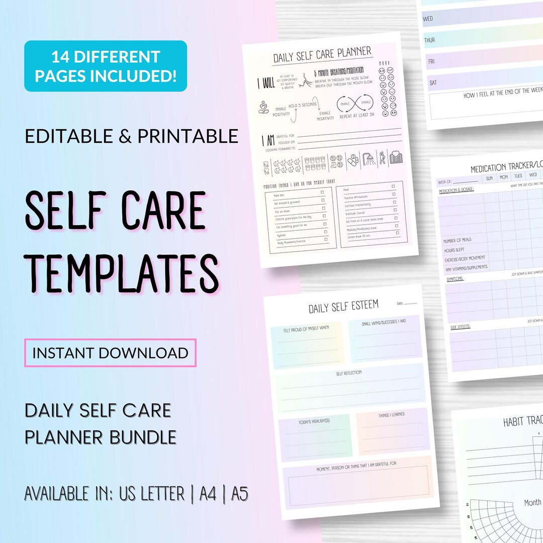 ADHD Self Care Planner: Mindfulness, Gratitude, Habit Tracker ...