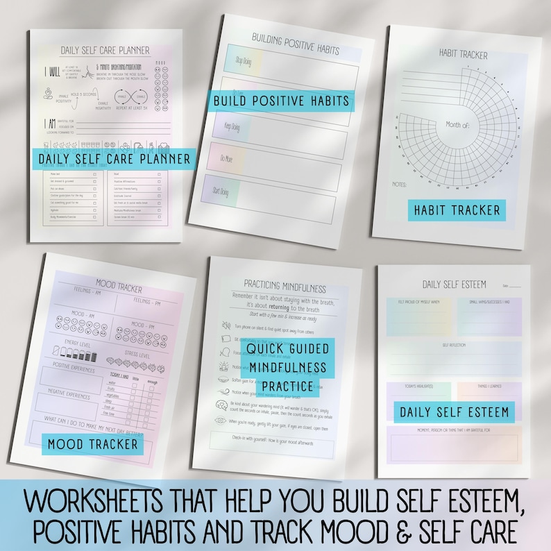 ADHD Self Care Planner: Mindfulness, Gratitude, Habit Tracker ...