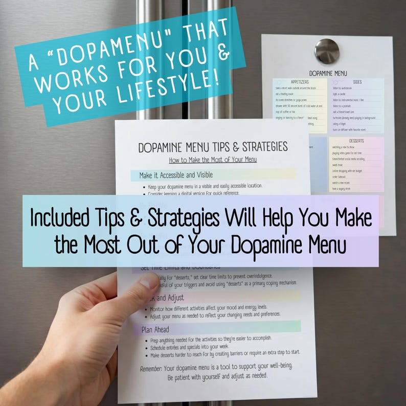 Editable Dopamine Menu Templates: ADHD Self Care & Productivity Tool ...