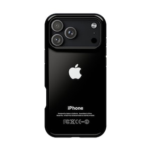 Retro 3Gs/4-Style schwarzes MagSafe Tough Case für iPhone 17, 16, 15, 14, 13