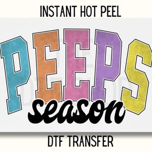 Uv Dtf Sticker Peep Easter DTF Transfer, Peeps Season DTF Transfer, Cute Easter DTF Transfer Ready to Press, Retro Easter Dtf Transfer,