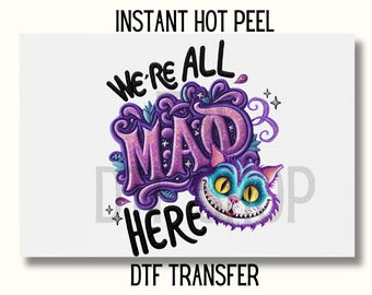 Alice in wonderland disneyland Dtf transfer disneyland mad hatter DTF Transfer Ready to Press, disneyworld dtf,Uv Dtf Sticker