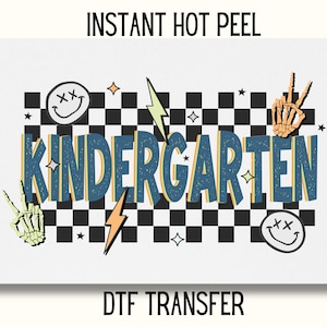 Kindergarten DTF Transfer, School DTF Transfer Ready to Press, Back to School Dtf, Teacher DTF Transfer, Ready to Press Kindergarten Dtf
