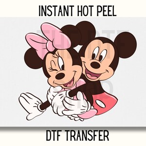 Minnie Mickey Dtf transfer, mickey disneyland DTF Transfer Ready to Press, disneyworld dtf, Minnie dtf, Disney Disneyworld cute disney dtf