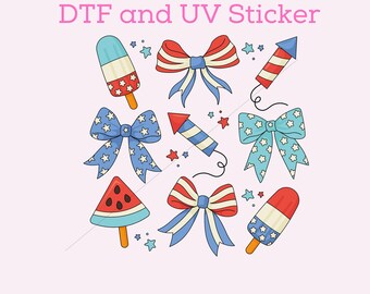 4th of july patriotic dtf transfer 4th of july dtf transfer uv dtf sticker, cute trendy star 4th of july dtf transfer, ready to press