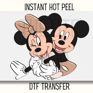 Minnie Mickey Dtf transfer, mickey disneyland DTF Transfer Ready to Press, disneyworld dtf, Minnie dtf, Disney Disneyworld brown disney dtf