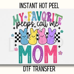 Uv Dtf Sticker Mama Easter DTF Transfer, Peeps Call Me Mama DTF Transfer, Easter DTF Transfer Ready to Press, Retro Mama Dtf Transfer,