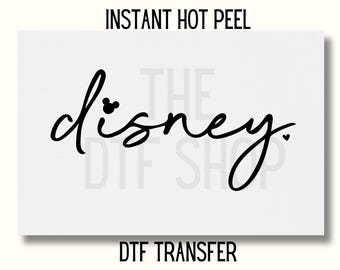 Disney script simple disneyland disney Dtf transfer disneyland trendy DTF Transfer Ready to Press, disneyworld dtf, Uv Dtf Sticker