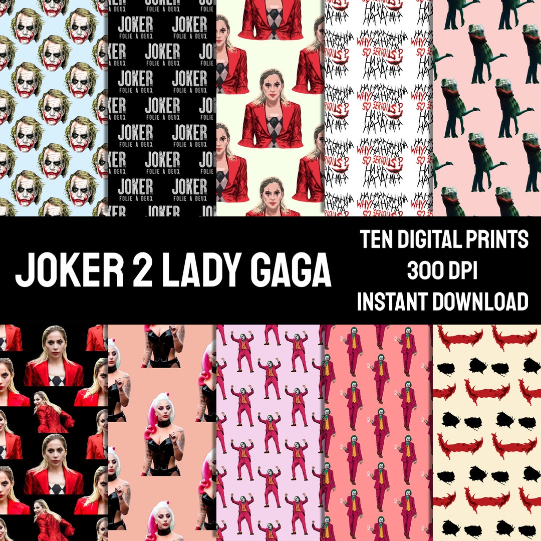 Joker 2 Lady Gaga Digital Prints | Wrapping Paper Pack | Seamless ...