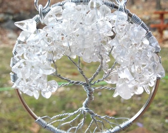 Clear Quartz Tree of Life Sun Catcher