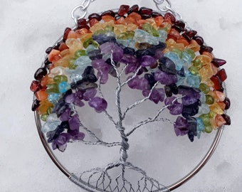 Rainbow Arch - Tree of Life Sun Catcher - 4"