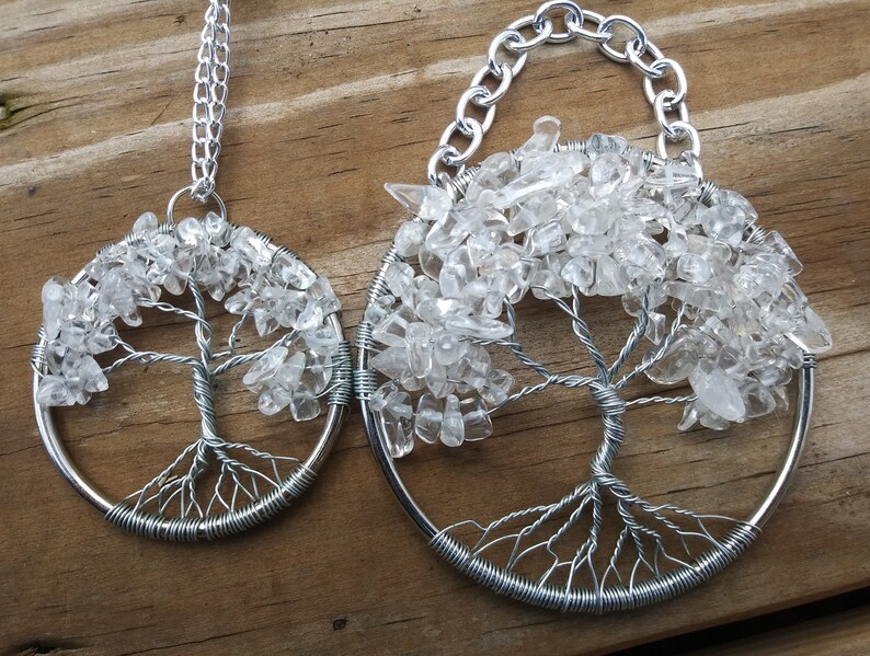 Clear Quartz Tree of Life Sun Catcher image 2