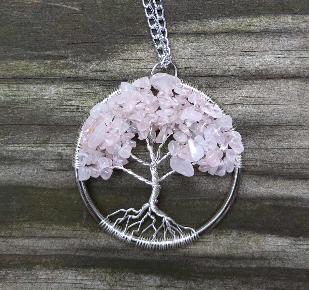 Rose Quartz Tree of Life - Etsy