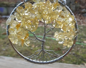 Citrine Tree of Life Sun Catcher