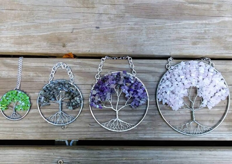 Clear Quartz Tree of Life Sun Catcher image 3