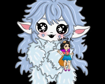 kawaii chibi yeti sub png file