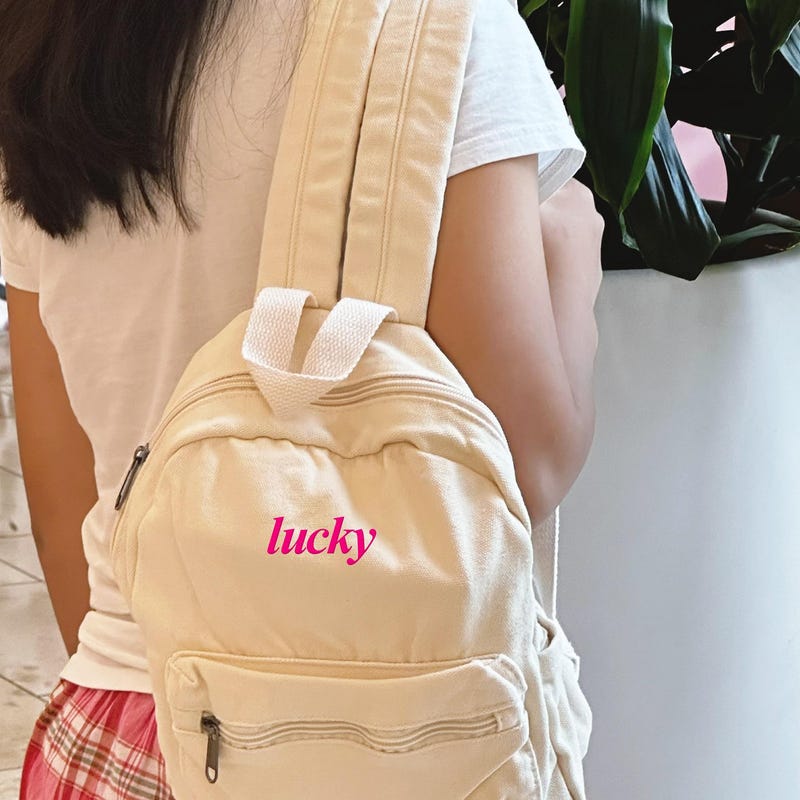 Printed canvas Backpack