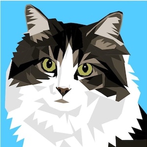 Mörkgrå kattfondpappersquiltblock