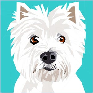 West Highland White Terrier Foundation Paper Pieced quilt block